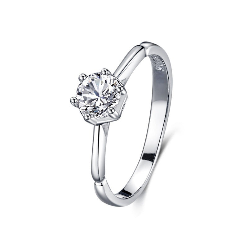 S925 Silver Classic Diamond Ring