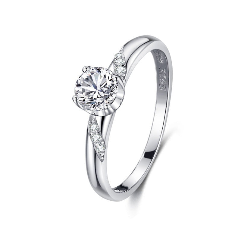 S925 Silver Classic Diamond Ring