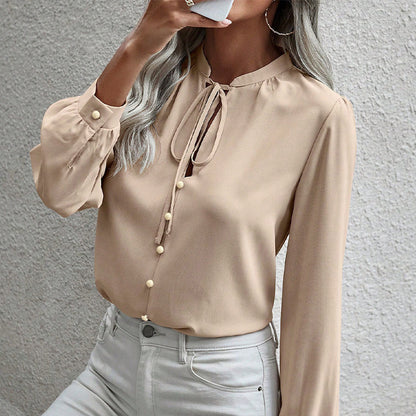 Soleil Beige Elegance Blouse