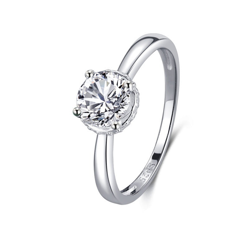 S925 Silver Classic Diamond Ring