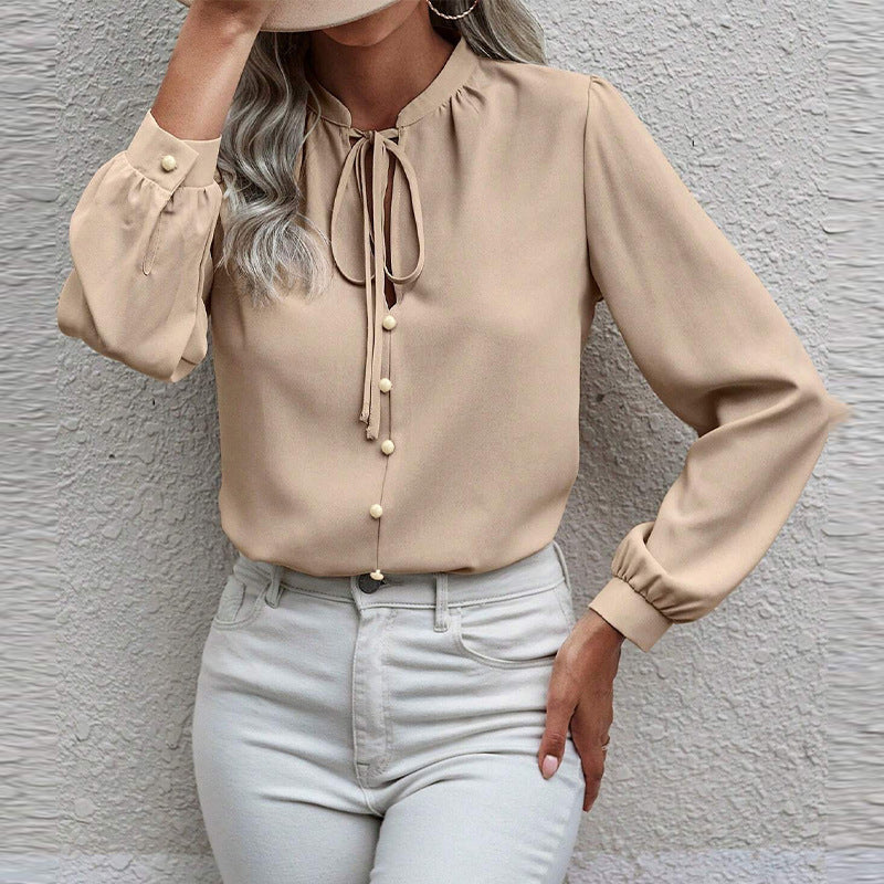 Soleil Beige Elegance Blouse