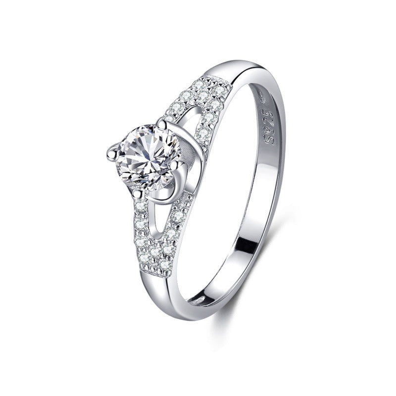 S925 Silver Classic Diamond Ring