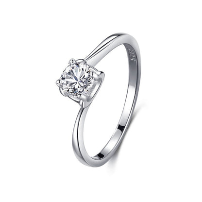 S925 Silver Classic Diamond Ring