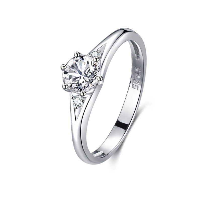 S925 Silver Classic Diamond Ring